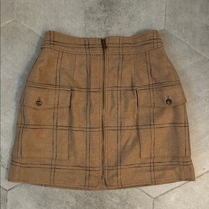 Madewell Wool Tan Lined Skirt Size 2 Excellent condition!